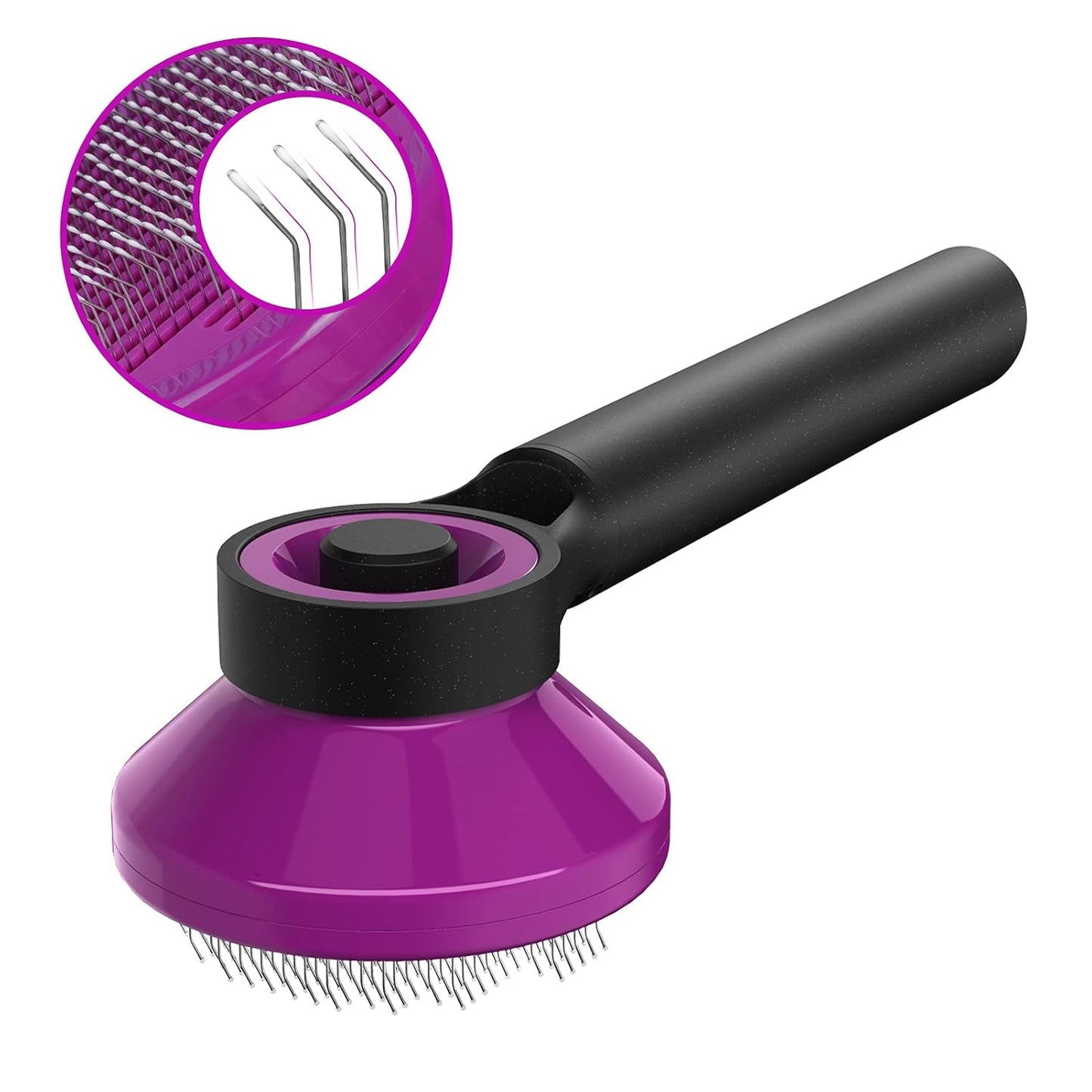 Self-Cleaning Slicker Brush for Dogs and Cats - Effective Grooming Tool for Removing Loose Undercoat, Mats, and Tangled Hair