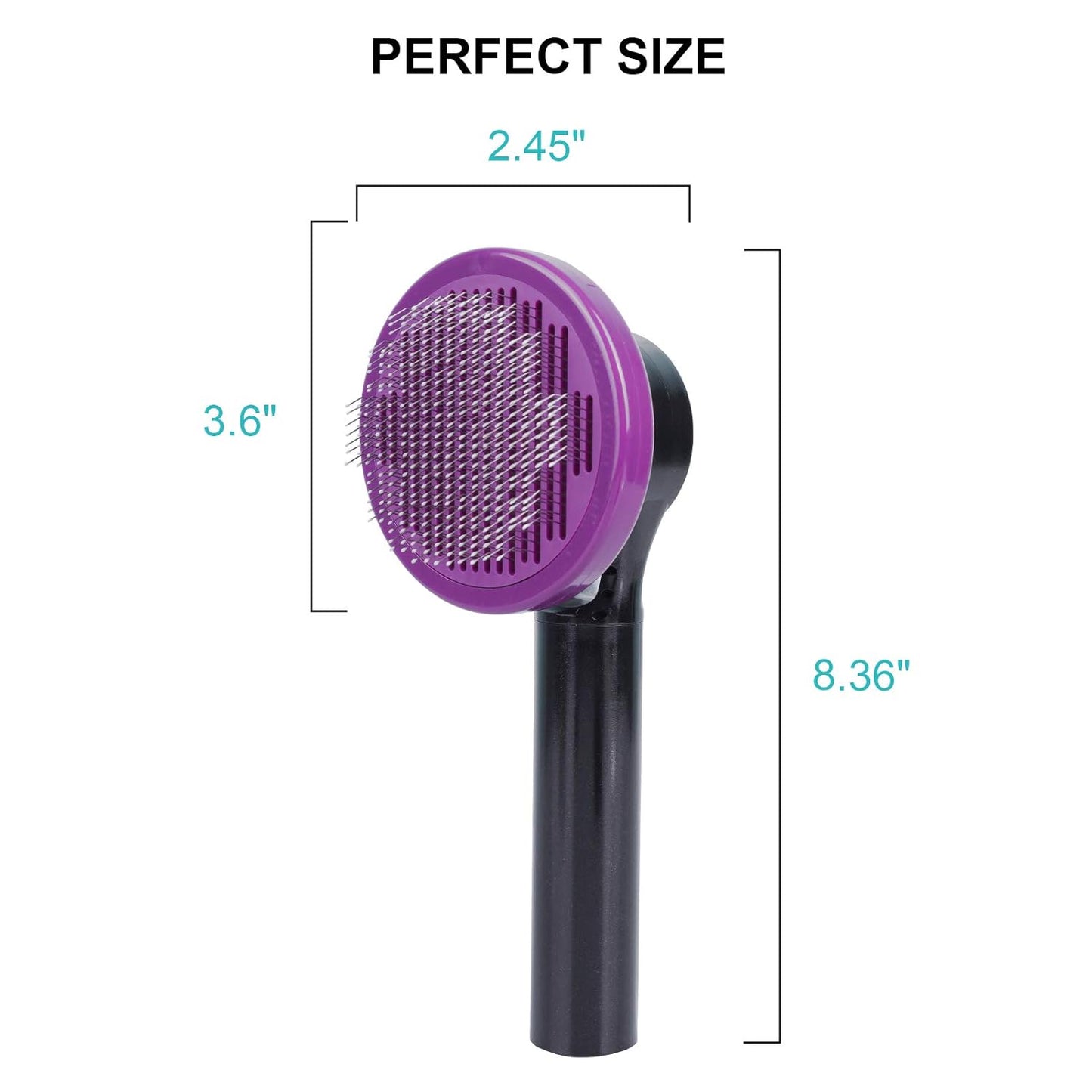 Self-Cleaning Slicker Brush for Dogs and Cats - Effective Grooming Tool for Removing Loose Undercoat, Mats, and Tangled Hair